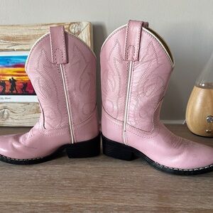 Pink Cowboy Boots - Leather